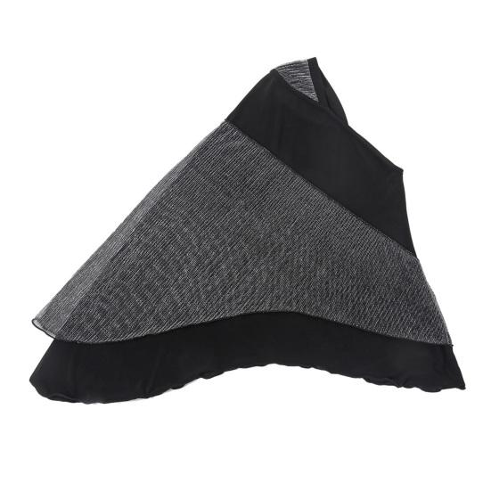Women Headscarf Hat Lightweight Breathable Soft Crystalline Golden Wire Design Head Wrap Color-blocked Turban Hat