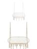 Nordic Indoor Outdoor Double Hanging Chair Swing with Tassel Cradle - Cotton and Linen Hammock for Homestay or Balcony.