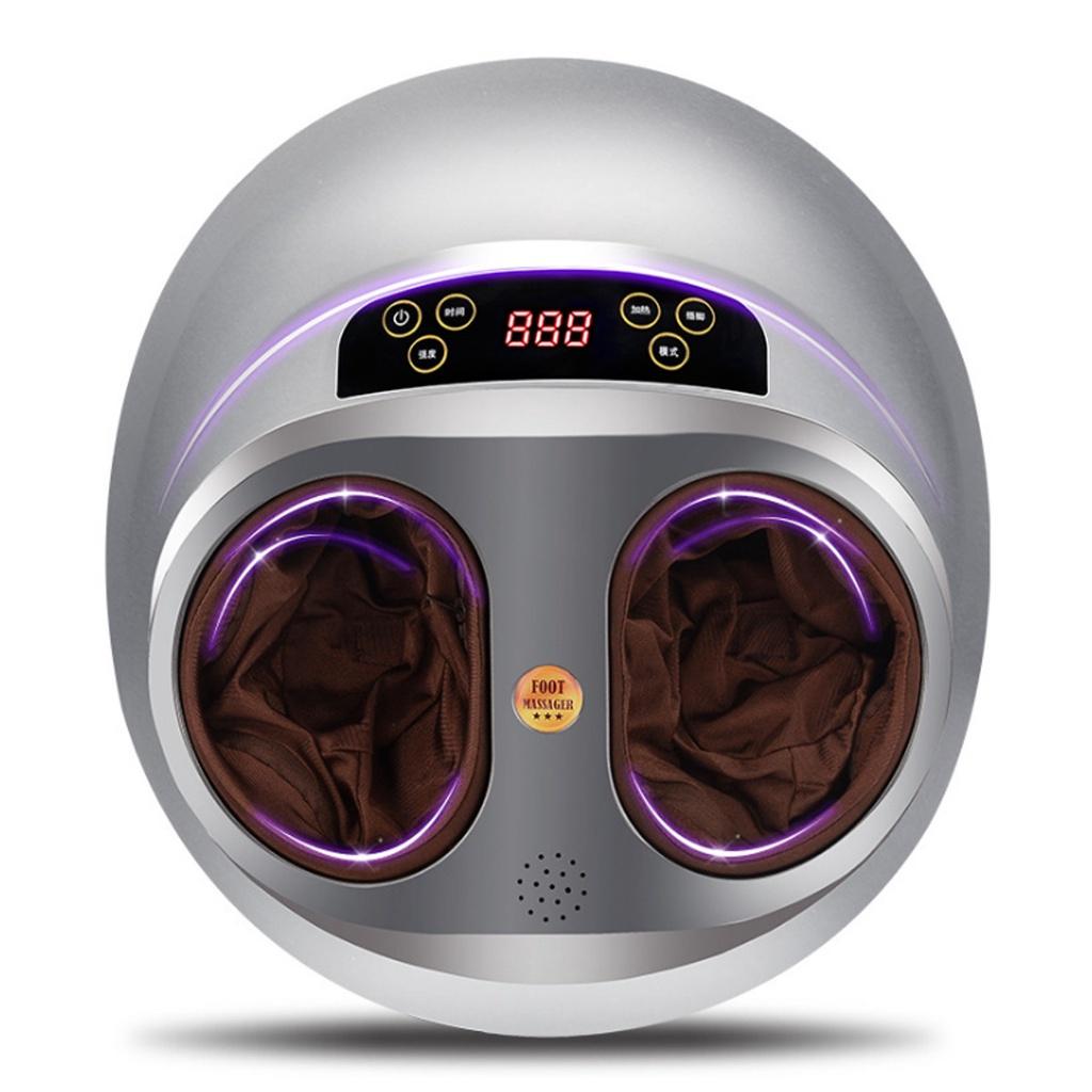 

Многофункциональный персональный инфракрасный электрический массажер для ног с подогревом, шиацу, рефлексология, вибрационный ролик, пульт управления, 220 В A серебряный