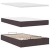 Enjoy a restful night s sleep with this ottoman bed with mattress and LED lighting in dark brown measuring 120 x 190 cm