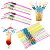 20/50PCS Mix Color Beverage Straw Creative Umbrella Decorative Bendable Milkshake Cocktail Straw Party Wedding Home Supplies ZYF
