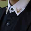 European Retro Deer Head Lapel Pin - Men's Christmas Brooch for Shirt Collars
