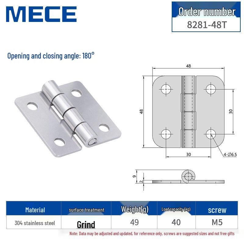 304 Stainless Steel Thickened Cabinet & Wooden Door Hinges