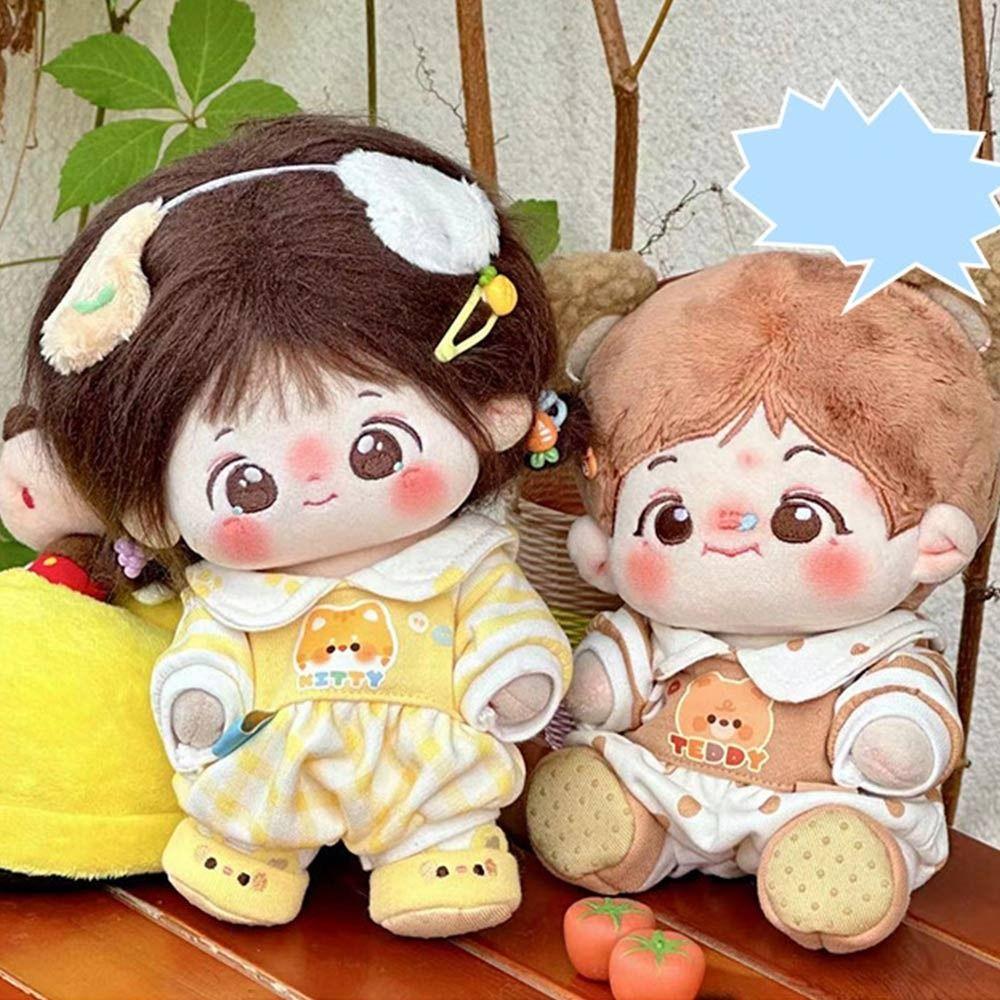 20CM Cartoon Animal Jumpsuits Multicolor Doll Pajamas Kawaii Doll Clothes Cotton Stuffed Doll