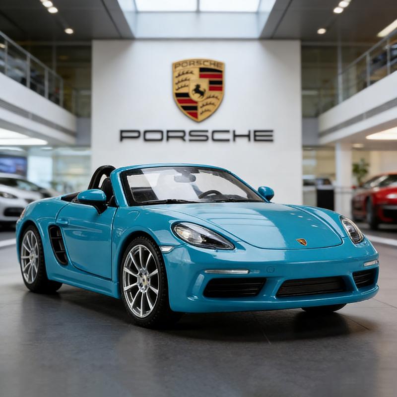 AABKO1 Bburago 1:24 Porsche 718 Boxster Alloy Car Diecasts & Toy Vehicles Car Model Miniature Scale Model Car For Children
