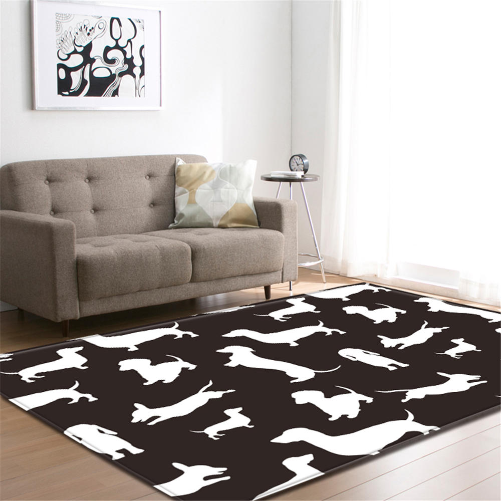 Cute Pet Dogs Living Room Carpet Large 3D Shapi Carpets for Bedroom Kids Play Room Mats Memory Foam Anti-Slip Bathroom Mat