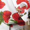 Poppy Flowers Sheer Curtains For Living Room Kids Bedroom Tulle Curtains Kitchen Window Treatment Drapes