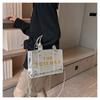 2023 Shiny Patent Leather Lettering Tote Bag for Women - Single Shoulder and Crossbody