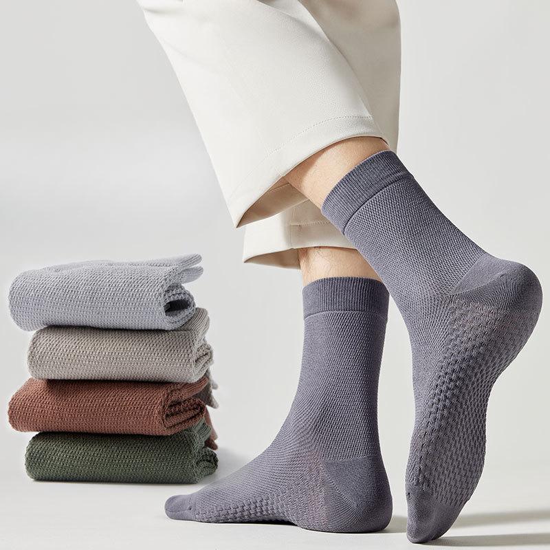 

Anti-odor, Antibacterial and Deodorizing Socks, Sweat-absorbing Men s Mid-leg Socks, Summer Business Casual Sports Cotton Socks 1 pair кавовий