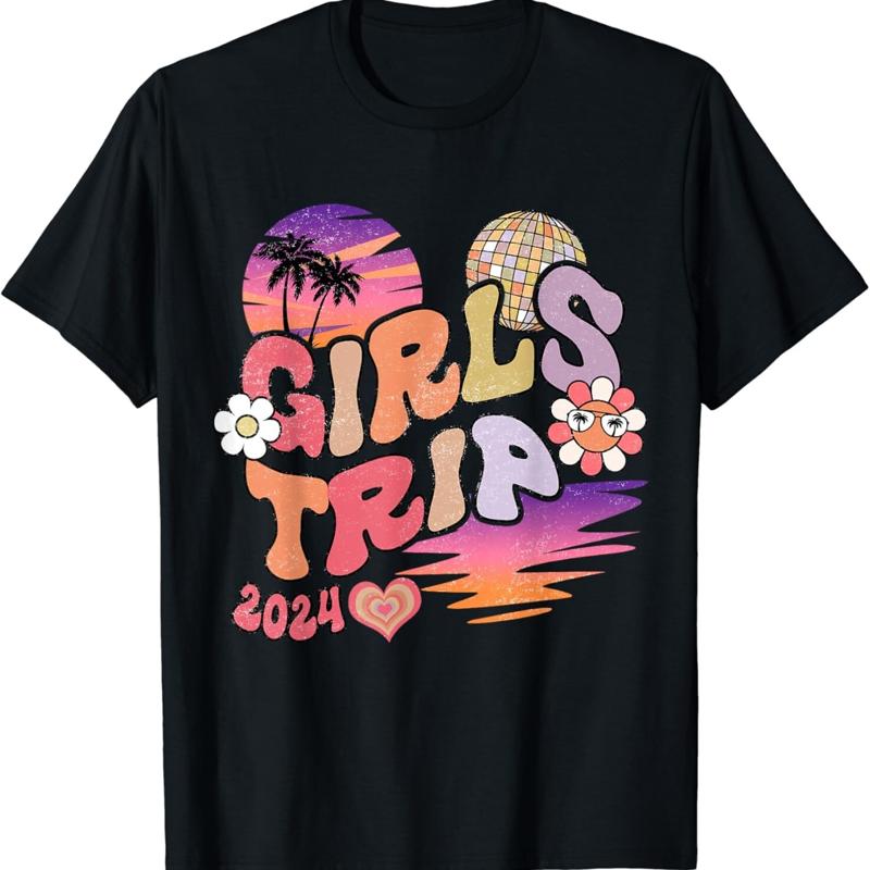

Girls Trip 2024 Retro Summer Vacation For Women Besties T Shirt S разноцветный