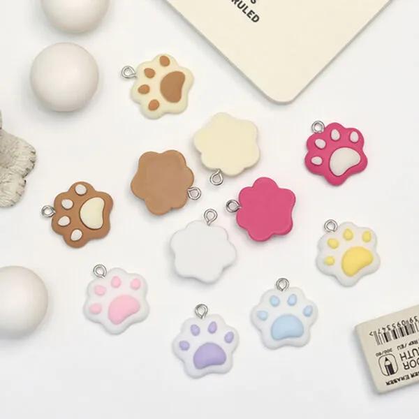 Soft cat jelly paw print keyring key holder keyring