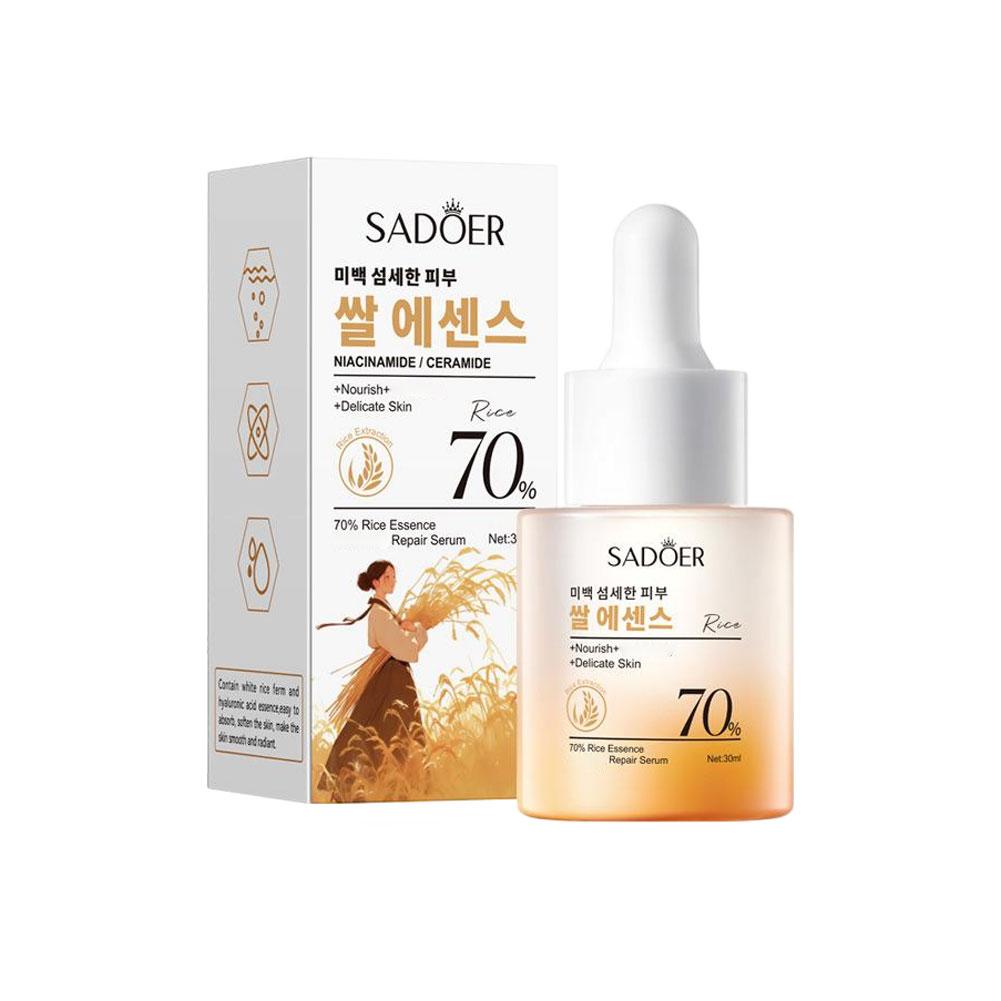 

30ML SADOER 70% Rice Essence Repair Serum Moisturizing Hydrating Anti Aging Facial Korean Skin Care Formula 1 PCS