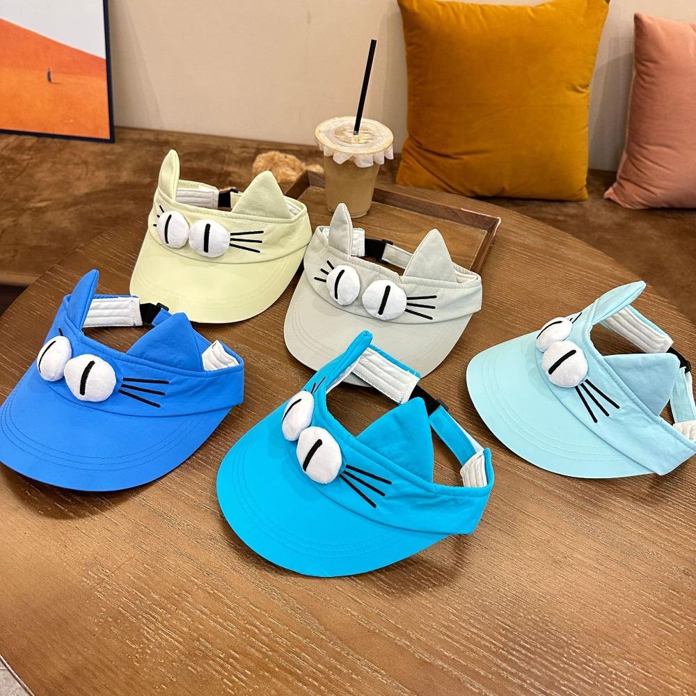 Quick-drying Fabric Kitty Hollow Hat Sun Protection Cat Ears Sun Hat  Camping