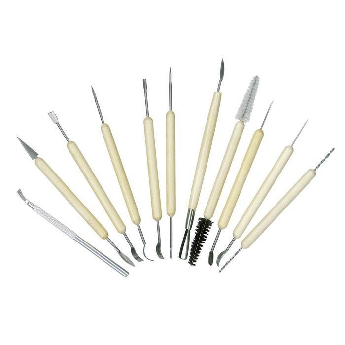 Modeling Accessories - DTM LOISIRS CREATIFS - Set 11 - Plastic Tools - For Polymer Clay - Mixed