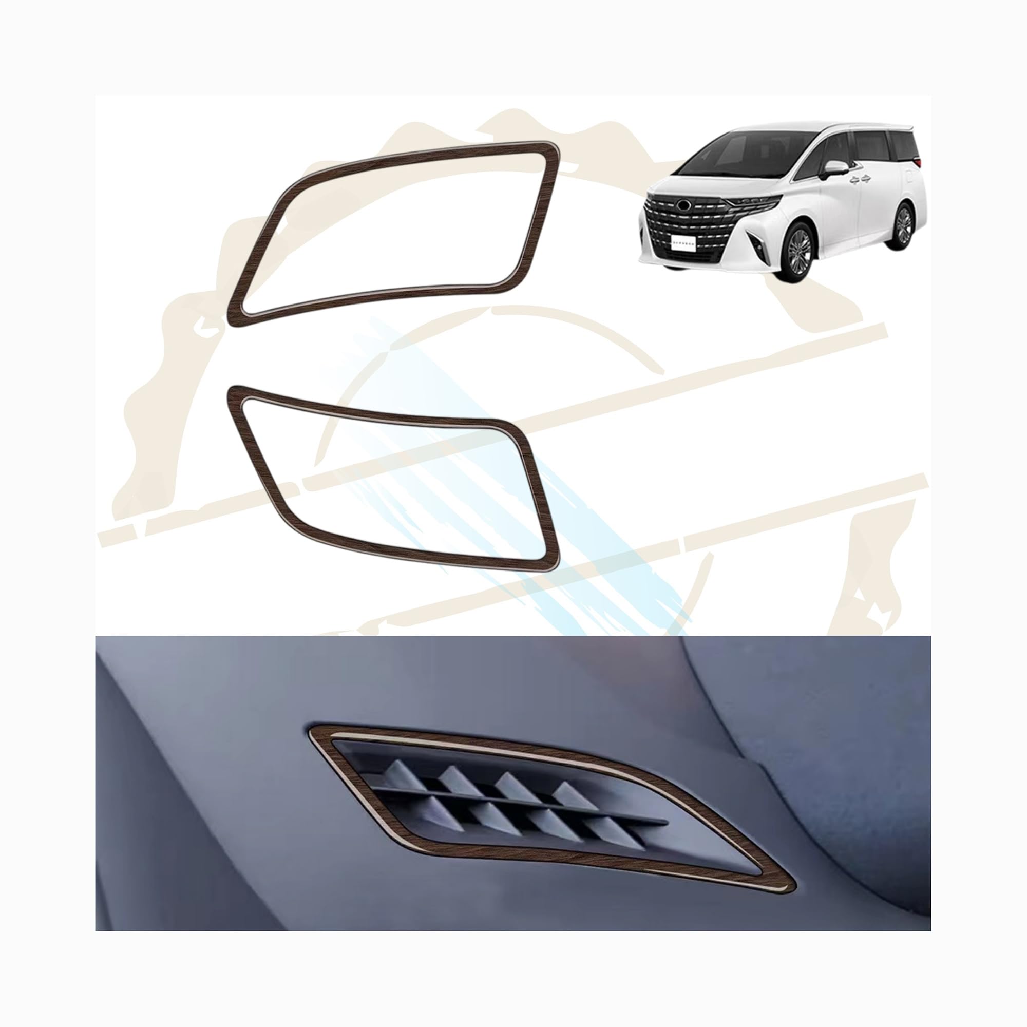 DodoxDIY Совместимые Новые Alphard 40 Серии Vellfire 40 Серии Пользовательские Аксессуары Детали Специальный Автомобиль a коричневый