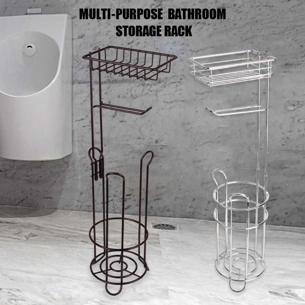 Badezimmer Papierrollenhandtuchständer Multifunktionales Ablageregal Vertikaler Aufbewahrungskorb Toilettenpapierhalter Für Telefon Taschentücher Edelstahl