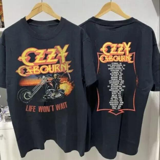 

Ozzy Osbourne Жизнь не ждет Черная футболка с коротким рукавом Хлопок Унисекс 3XL