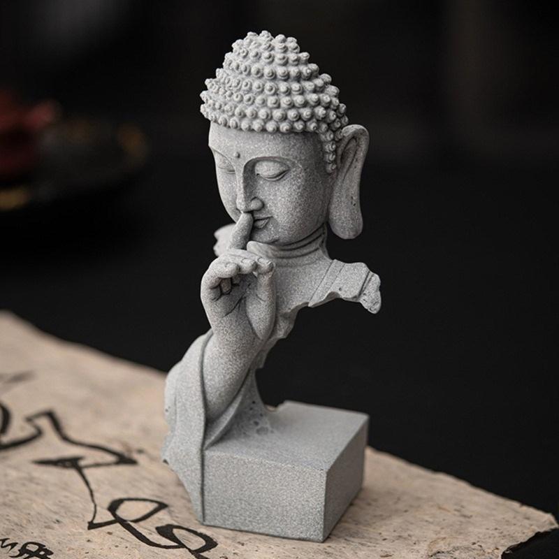 Resin Buddhas Statue Meditations Sculpture For Living Room Or Office Desktop Shelf Decoration Collectible Ornament Gift