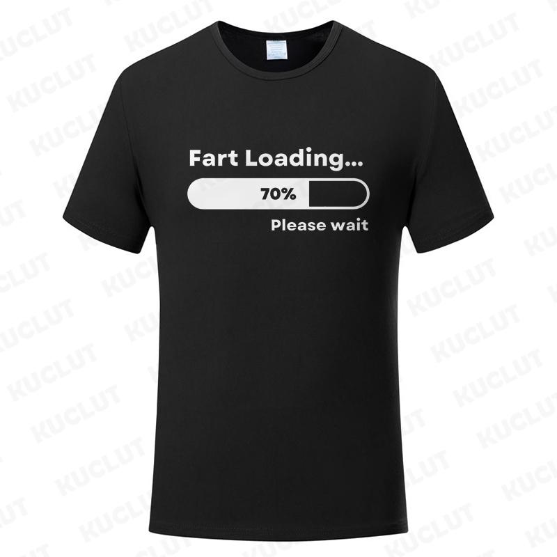 Funny Tshirt Fart Loading Humor Tee Joke Gag Tshirt for Man Dad Gifts Guys Clothes Short Sleeve Clothes Fashion Casual Tee Tops