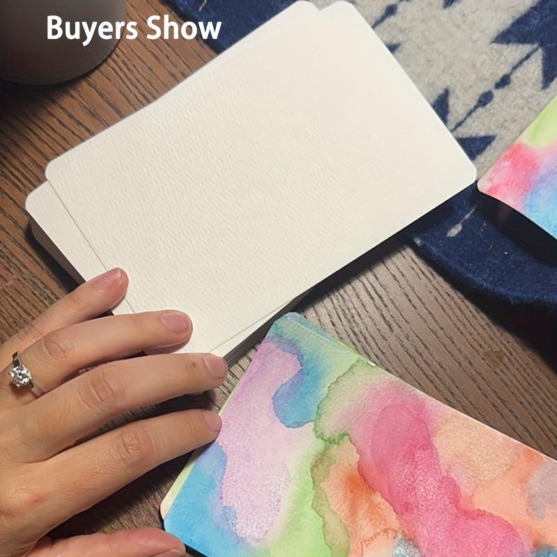 50 ark akvarellpapir bulk, 140 lb/300 gsm kaldpresset papir, hvitt akvarellpapir for tegning, kunst, buet akvarellpapir, malepapir