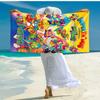 Personalized customized proof beach towel with SuperZings pattern - soft, absorbent,quick-drying,perfect swimming,camping&bathing