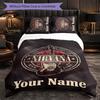 Set Biancheria da Letto Personalizzato con Nome Testo Nirvana, 1 Copripiumino & 2 Federe Regalo Personalizzato per Camera da Letto