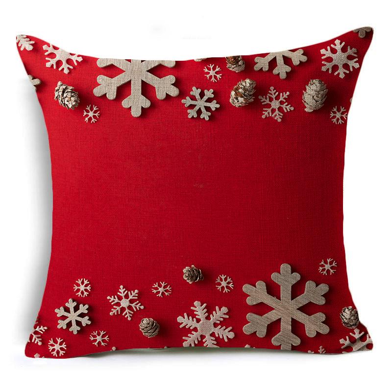 New Year Christmas Gift Elk Letter Sofa Cushion Linen Pillow Car Pillow Cover Premium Durable Quality Useful Practical