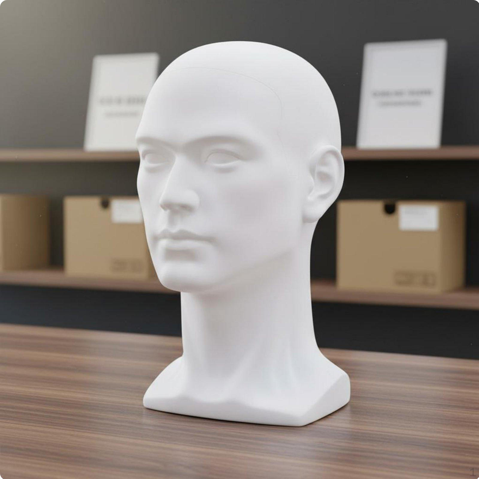 Vīrieša manekena galva PVC materiāls Parūku