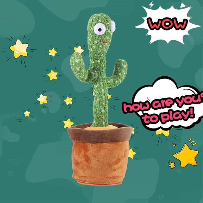 New Creative Swing Twisted Electric Funny Doll Chidlren Plush Musical Toys Dancing Cactus Dance Toy Kids 120 Songs Gifts  Well Made