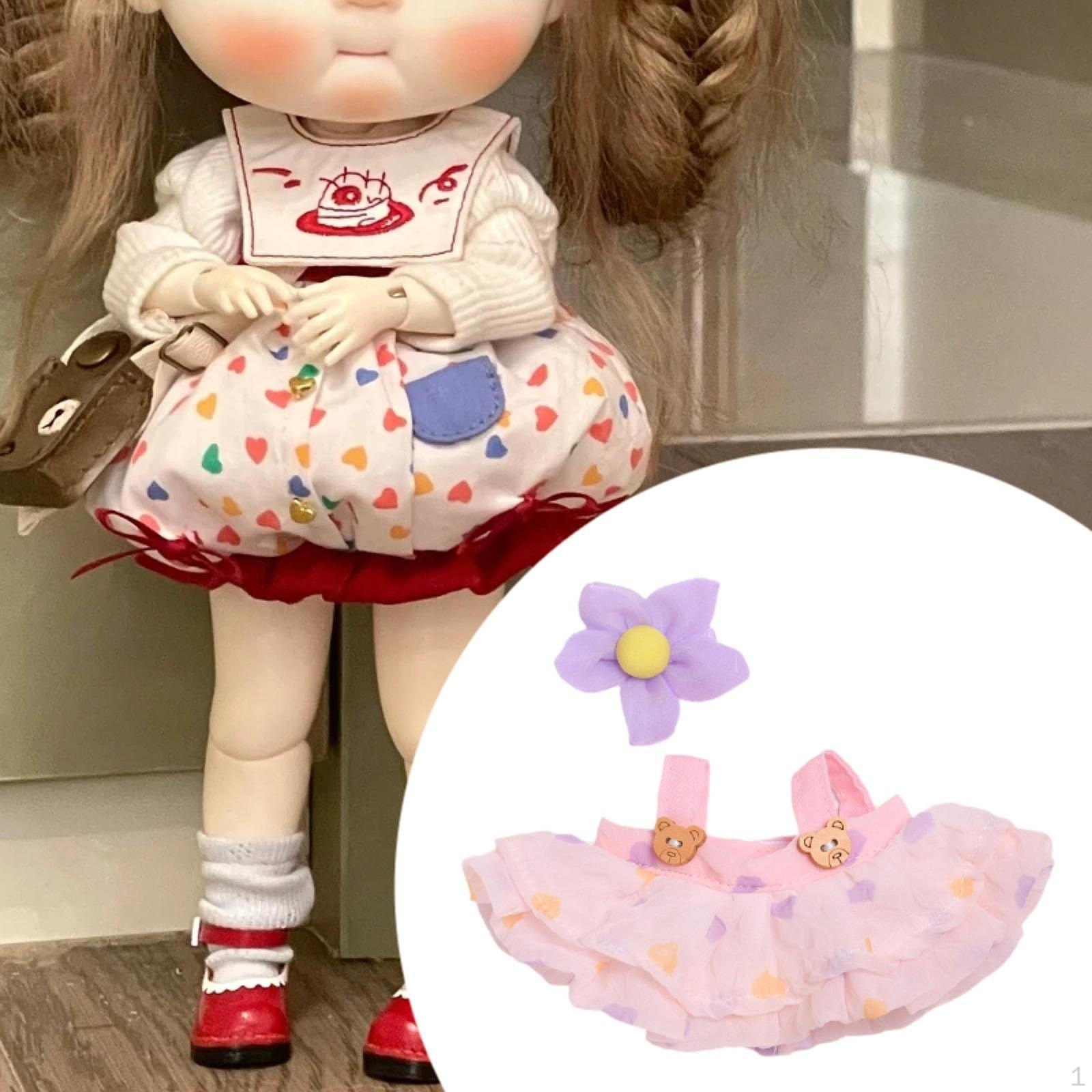 Adorable Set for 15cm Plush Duck Doll Birthday Celebrations Pink 2Pcs