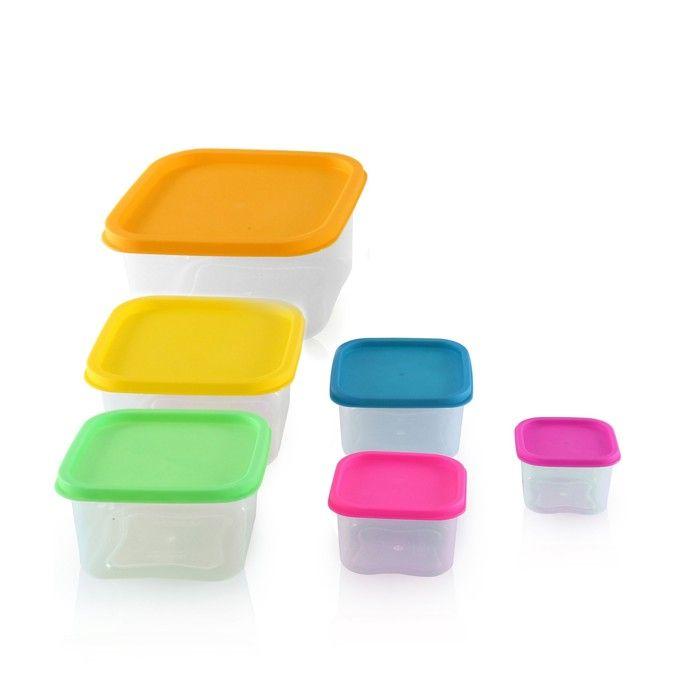 Ensemble de boites de conservations alimentaires 6 pièces Herzberg HGSFS6N1