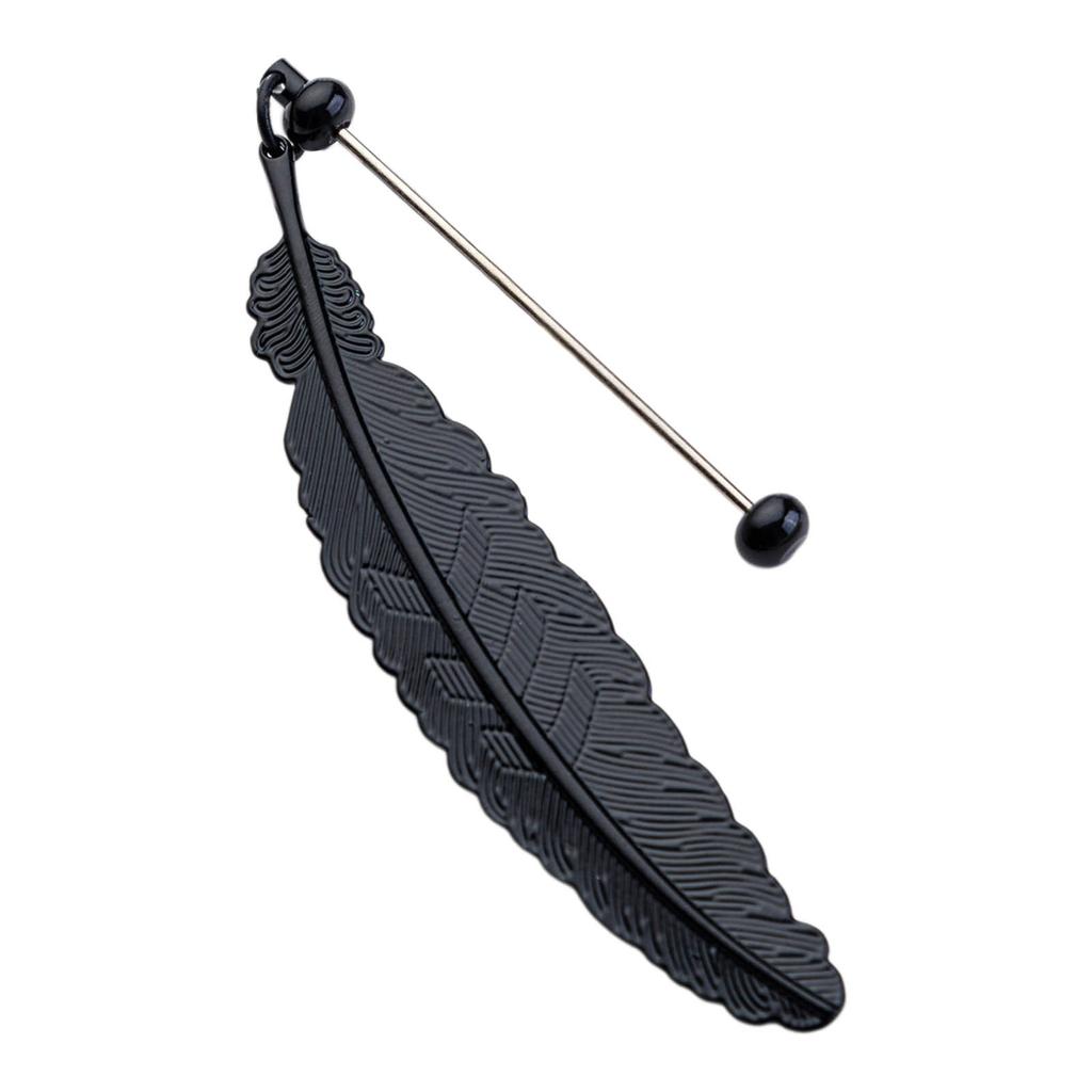 Feather Bookmarks Beadable Book Mark Metal Feather Book Page Holder for Book Lover Reader Teacher Student Gift