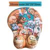 Cartoon Cute Girl 3D Silicone Mouse Pad with Wrist Rest for Office & Esports