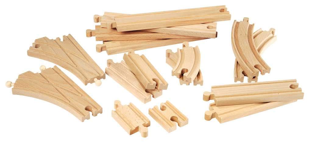 BRIO Wooden Rails Educational Additional Rail Set Ages Christmas Indoor Brain Training Toy, 2, 3+, 33402, Birthday, Present, Play, Boys, Girls,
