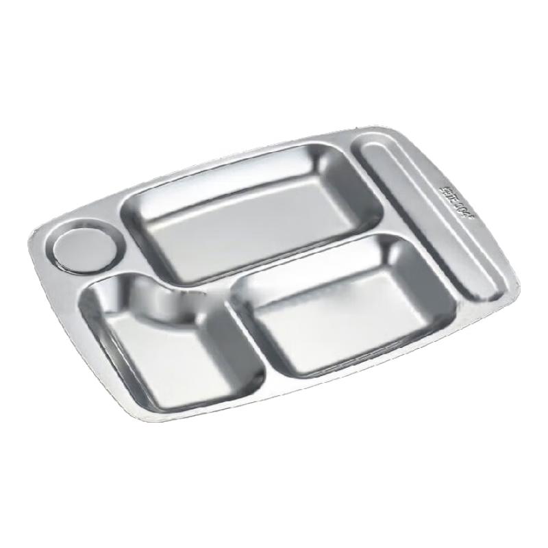 304 Stainless Steel Divided Canteen Tray