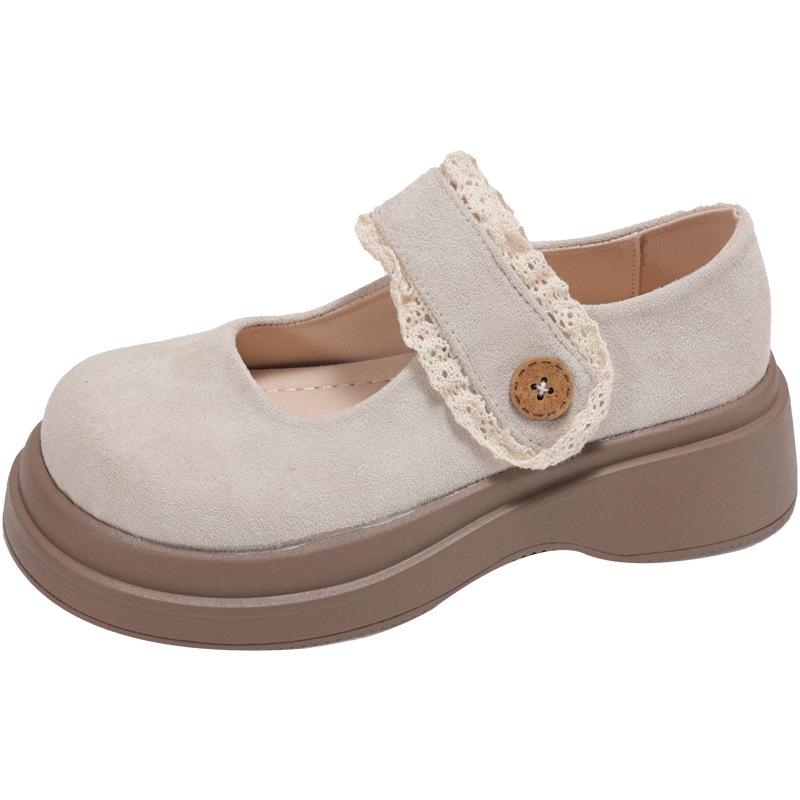 

Japanese jk college wind round head lace Velcro Mary Jane shoes women s 2025 autumn new retro Mary Jane shoes 35