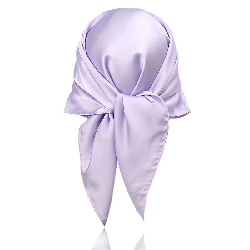 Luxury Silk feeling Scarf Women Satin Solid color Hijab RUNMEI Scarves Muslim Pareo Bandana Female Shawl Wrap Headband Foulard