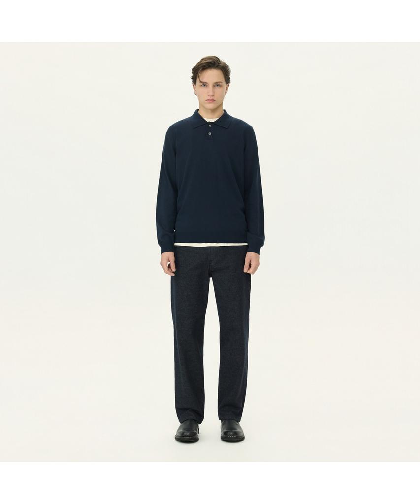 Henlikoteun Polo Collar Knit Ahwas26601Nyx