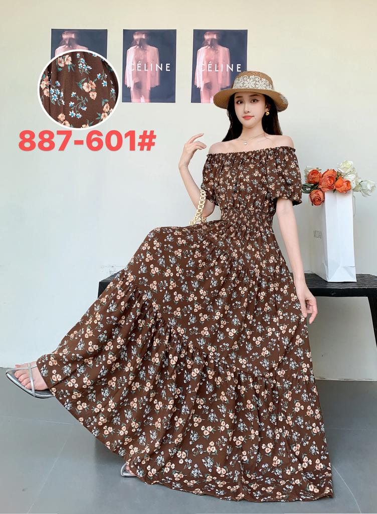 Seaside vacation beach dress cotton floral dress female shabahemi muslim