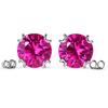 44.15 Ct Natural Pink Ruby Round CERTIFIED Beautiful Earring Pair Gift For Mom