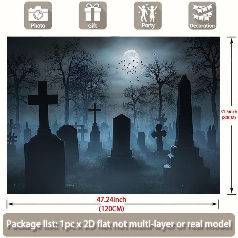 Two-dimensional plane night-themed ghost cemetery suitable for events weddings partieszyc