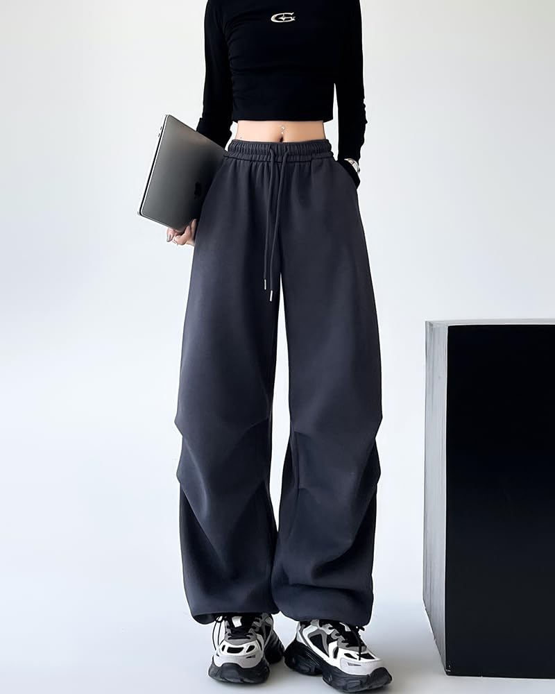 LUJPOIR Long Jersey Jogger Loose Running Women's Pants, Sweatpants, Pants, Sportswear, Casual, Fit, Training,