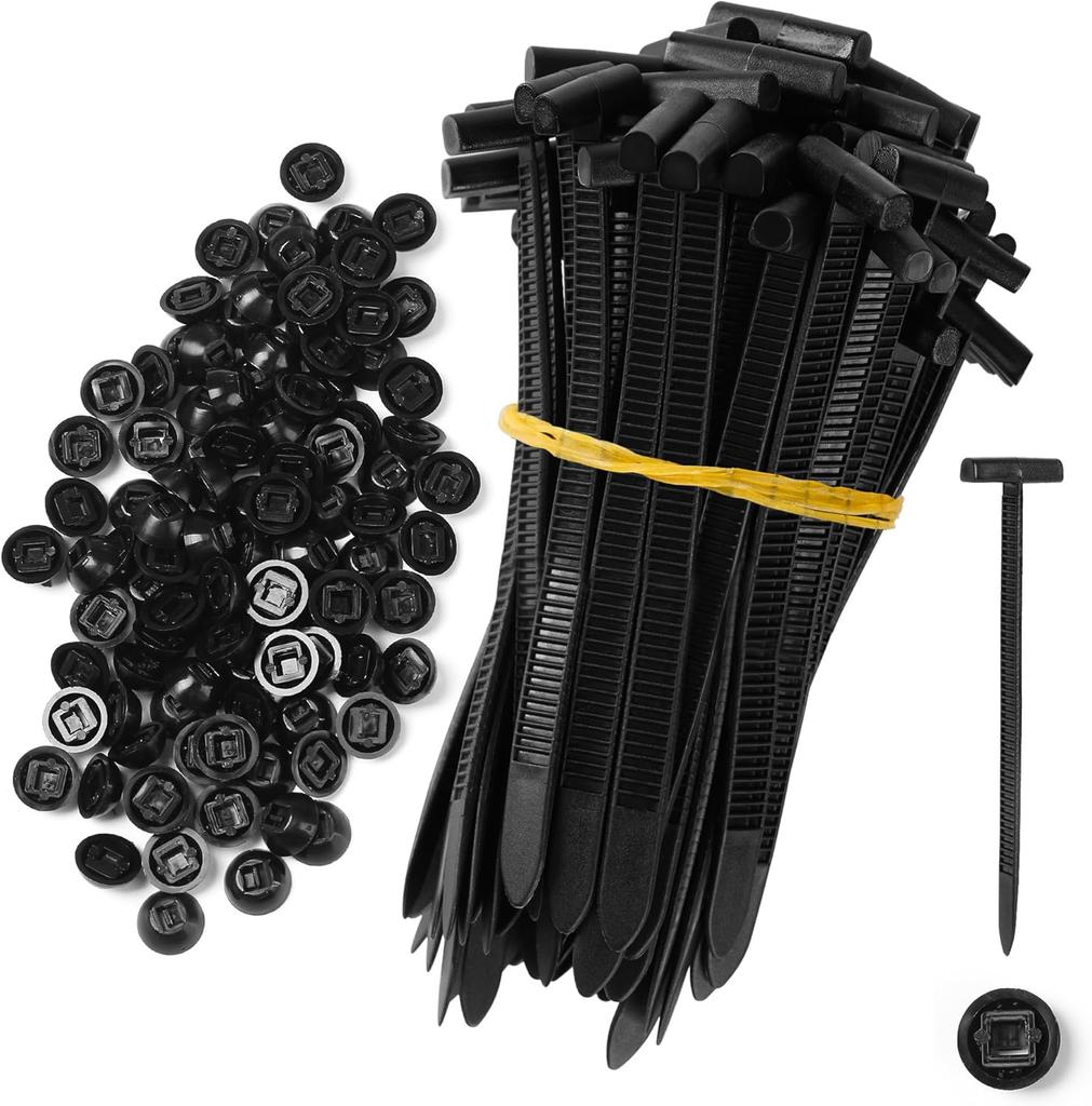 600Set Self-locking Nylon Universal Cable Tie Buckle Heavy Duty Zip Ties with Pin & Button Car Daily Repair Fastening Strap