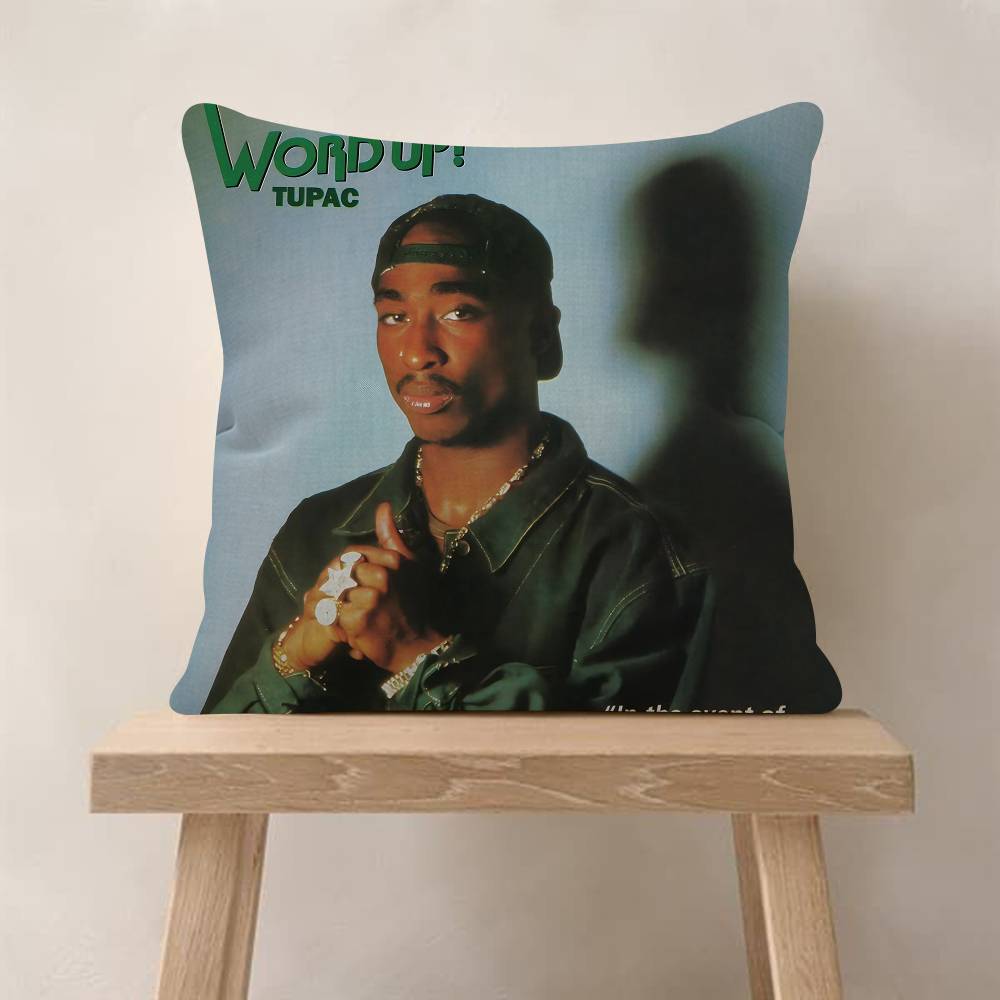 PC Tupac SShakur Pillow Cover Sofa Cushion Cover Home Room Decoration Children Gift