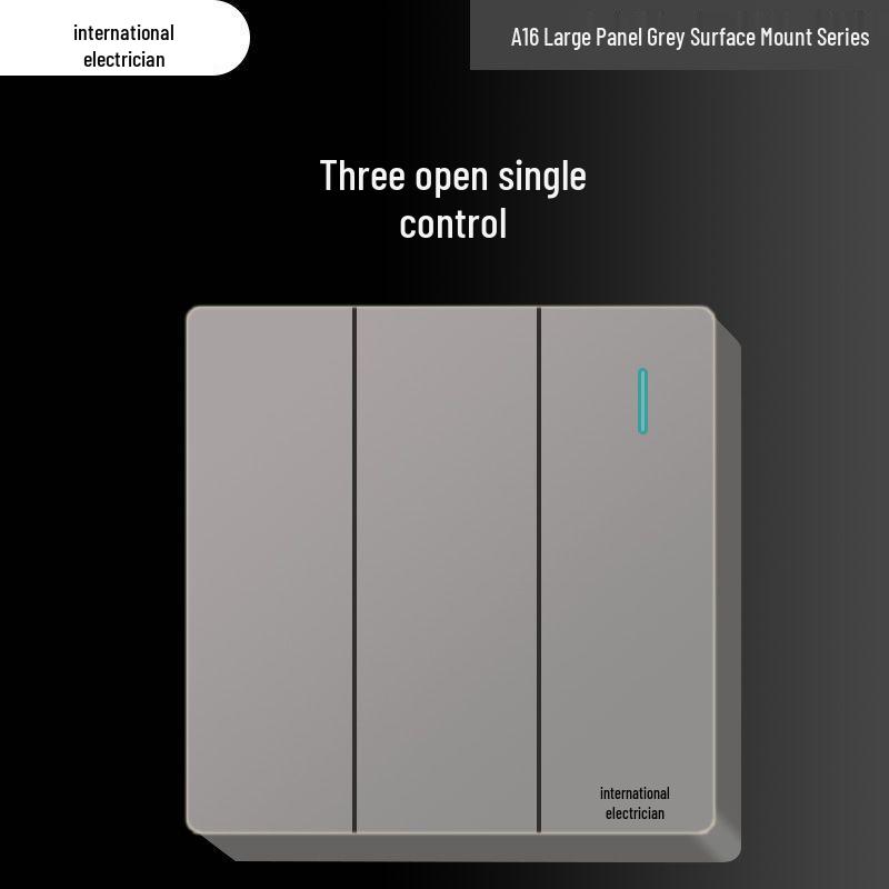 Priză electrică ultra-subțire de 16A cu montaj aparent cu panou de perete cu cinci găuri pentru uz casnic și pentru aparat de aer condiționat