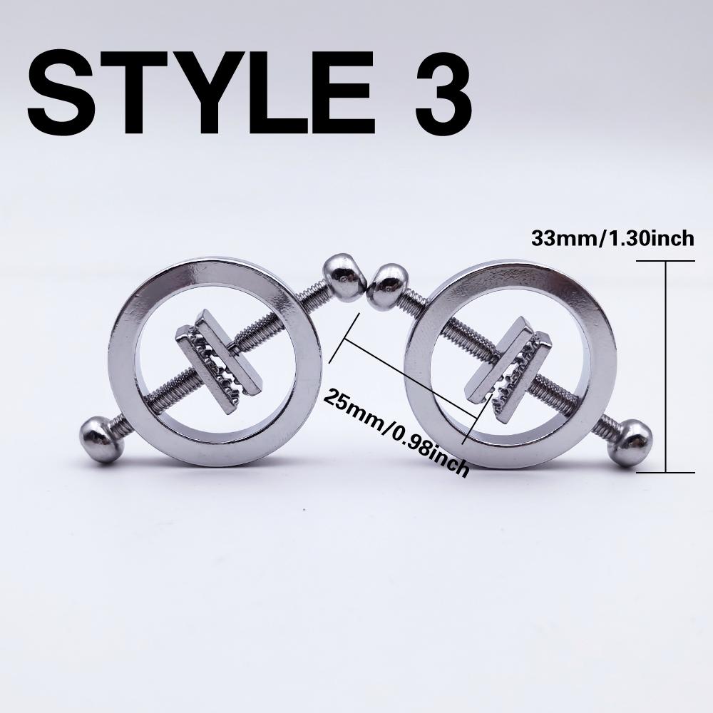 BDSM 1 Pair Metal Nipple Clamps Adjustable Breast Spring Clamps Bondage Sex Slaves Nipple clips Adult Sex Toys For Woman