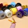 15 Spools Multi Colors Tinsel Chenille Line Crystal Fly Fishing Tying Material for Nymphal Scud