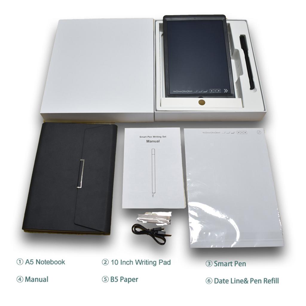 Notebook Digital Pen Smart Pen Writing Set Includes Smartpen Smart A5 PU Leather Notebook & Reusable Writing Tablet &