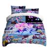 Duvet Cover Printed With Christmas Decoration Super Soft Brushed Microfiber Double Bed Comfortable Set With Zipper Closure And 2 Pillowcases