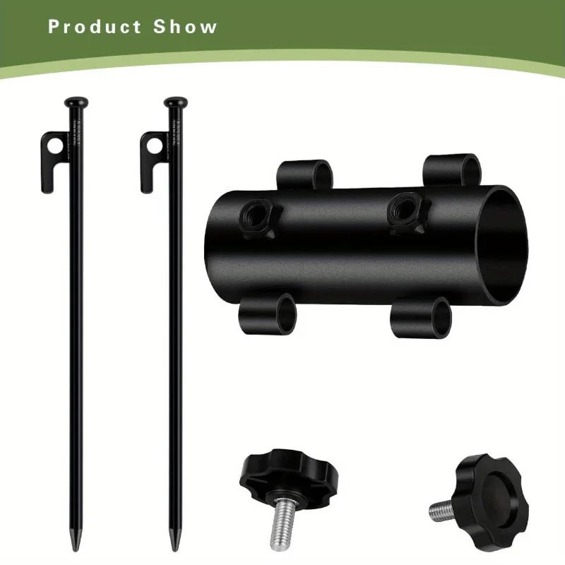 Outdoor camping adjustable canopy pole holder large diameter bracket camping tent canopy accessories strut fixing tube base